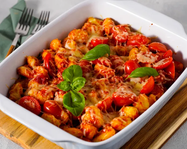 Gnocchi-Auflauf mit Tomaten und Käse