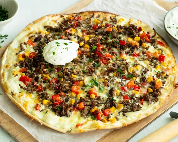 Flammkuchen mit Hackfleisch