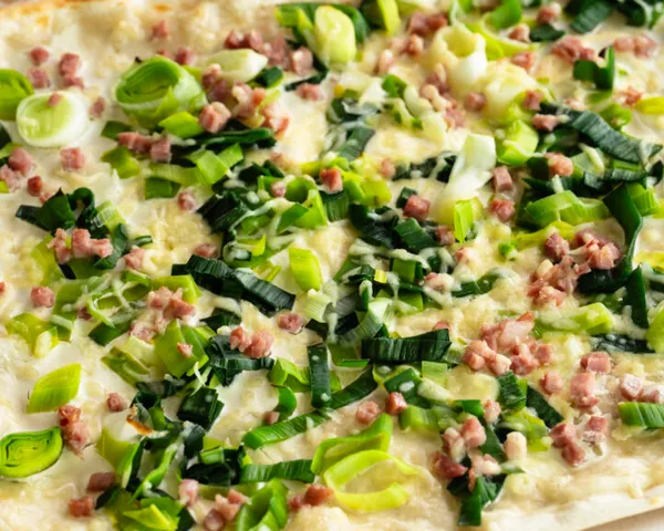 Flammkuchen mit Lauch
